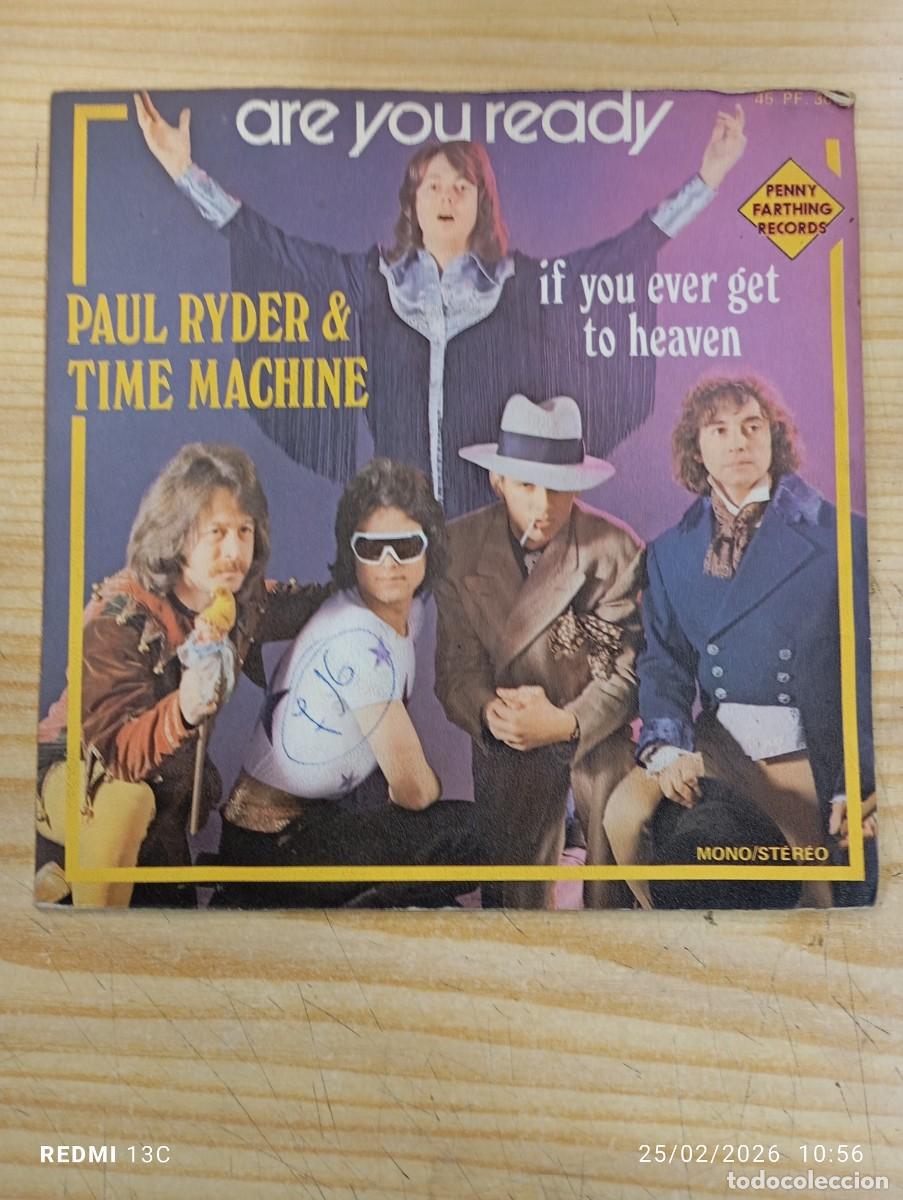 Discos de vinilo: Single Paul Ryder And Time Machine* &lrm;&ndash; Are You Ready - Foto 1