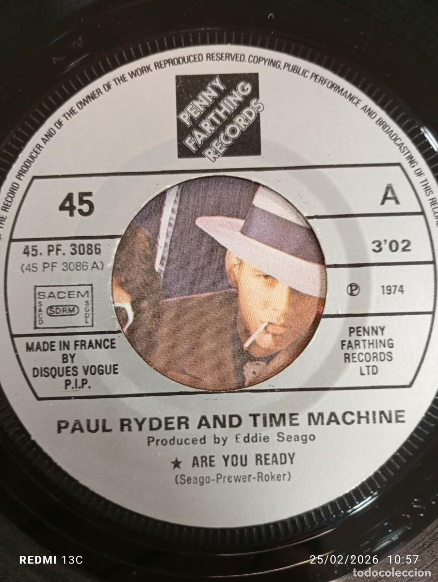 Discos de vinilo: Single Paul Ryder And Time Machine* &lrm;&ndash; Are You Ready - Foto 7