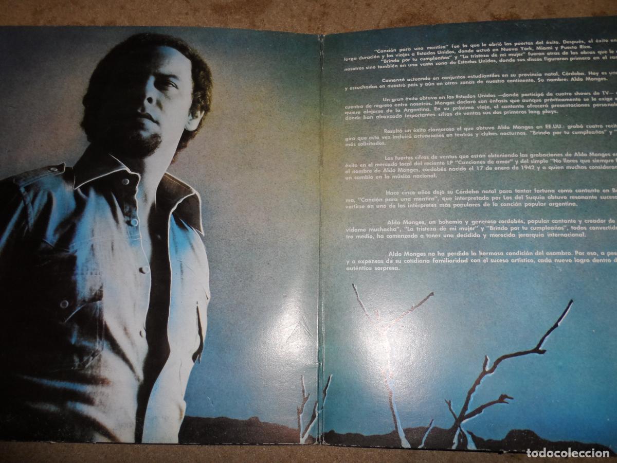 Discos de vinilo: Aldo Monges - La Voz Del Amor (SPAIN 1979) - Foto 2