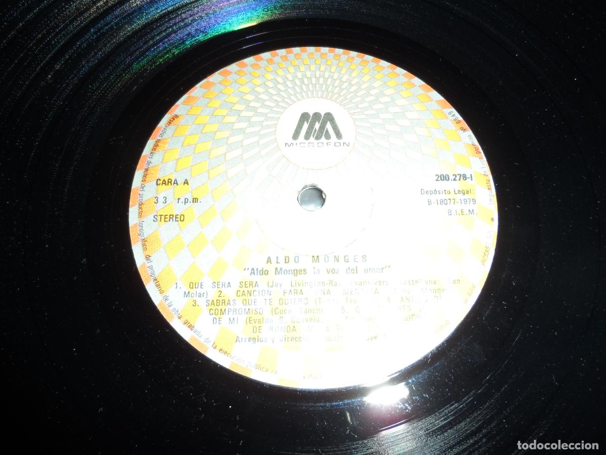 Discos de vinilo: Aldo Monges - La Voz Del Amor (SPAIN 1979) - Foto 4