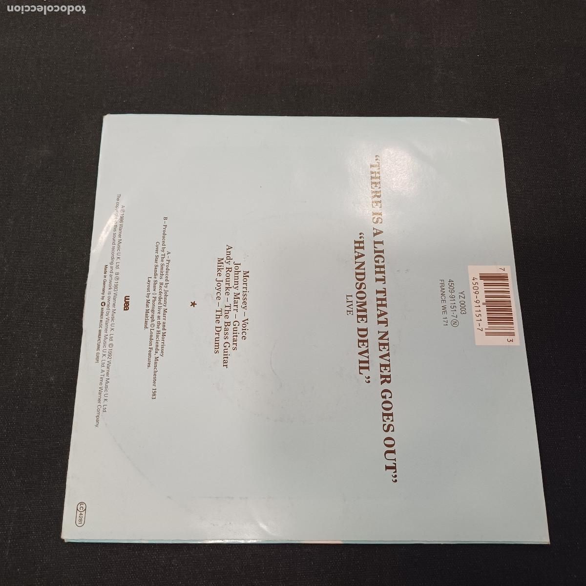 Discos de vinilo: THE SMITHS/THERE IS A LIGHT NEVER GOES OUT/SINGLE. - Foto 4