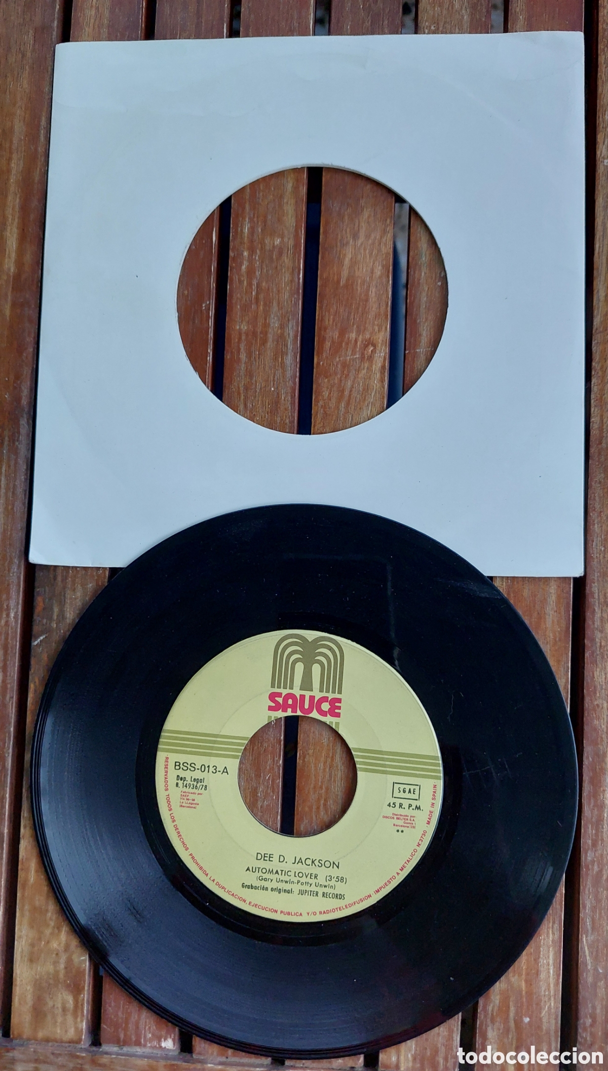Discos de vinilo: DEE D. JACKSON AUTOMATIC LOVER SAUCE 1978 SIN PORTADA - Foto 2