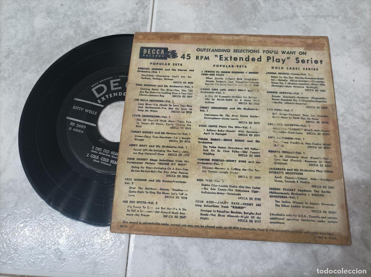 Discos de vinilo: Kitty Wells ep original USA - Foto 2