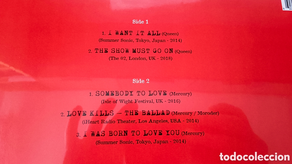 Discos de vinilo: Queen + Adam Lambert &ndash; Live Around The World EP - Foto 4