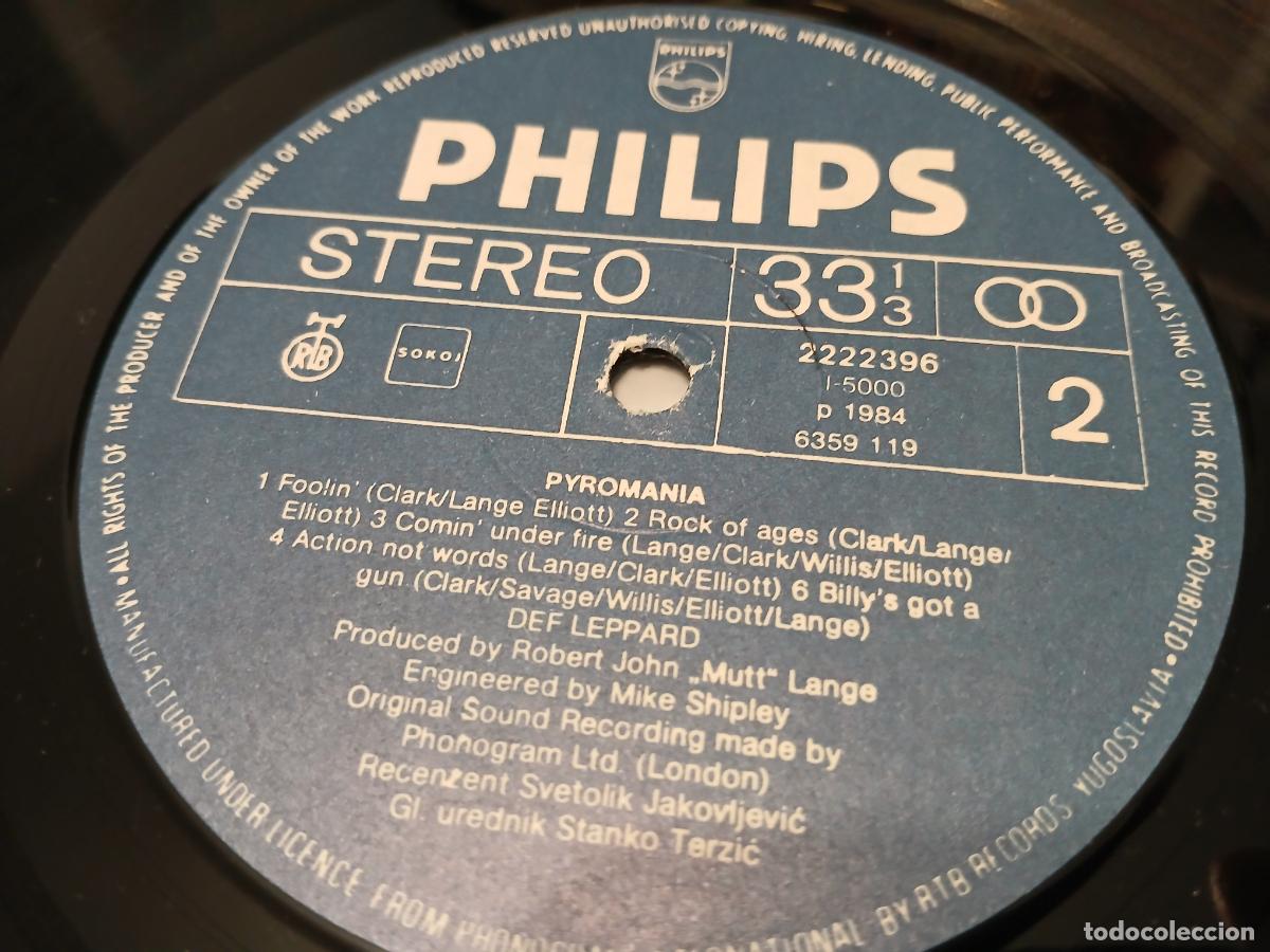 Discos de vinilo: Def Leppard &ndash; Pyromania- (1984) LP disco vinilo - Foto 2