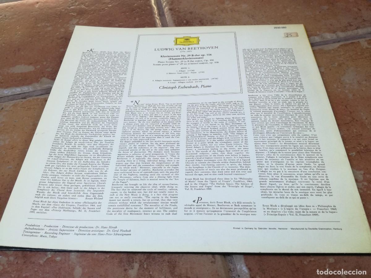 Discos de vinilo: LUDWIG VAN BEETHOVEN-KLAVIERSONATE Nr. 29 - Foto 2