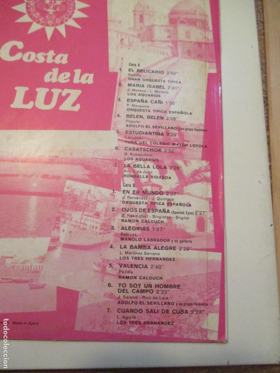 Discos de vinilo: VV.AA. Costa de la luz Z577 - Foto 3