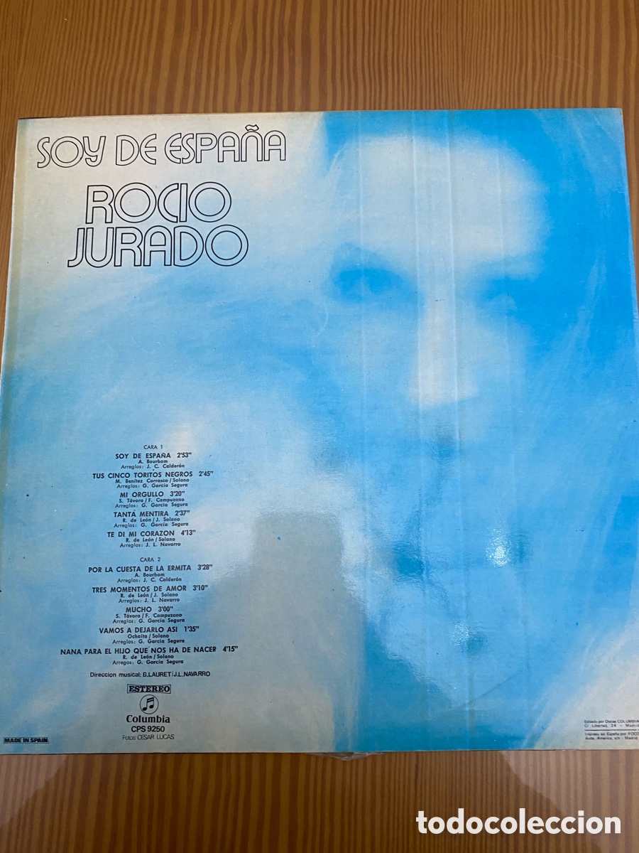 Discos de vinilo: Disco de Vinilo (LP) Rocio Jurado &ldquo;Soy De Espa&ntilde;a&rdquo; - Foto 2