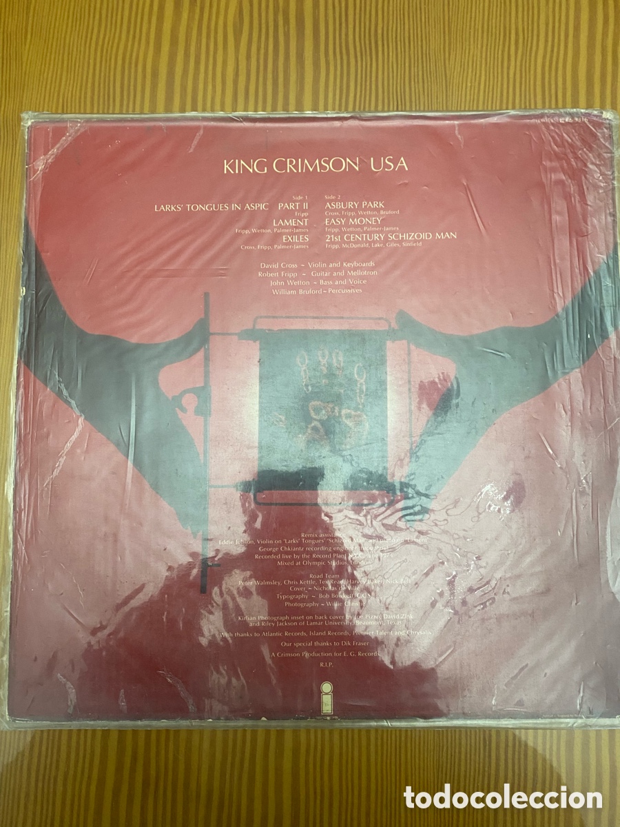 Discos de vinilo: Disco de Vinilo (LP) King Crimson &ldquo;USA&rdquo; - Foto 2
