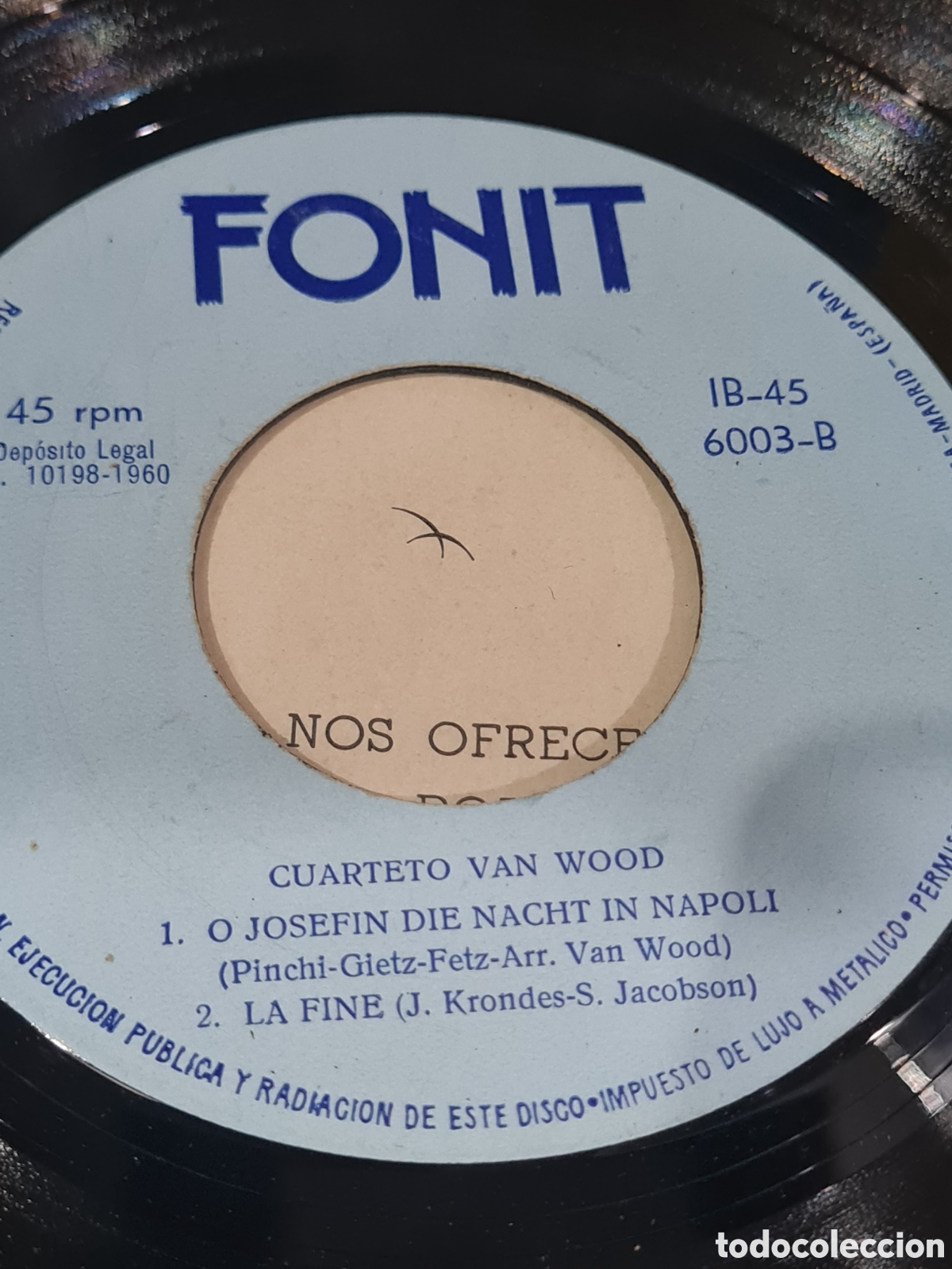 Discos de vinilo: CuartetoVan Wood Singels,1960 - Foto 4