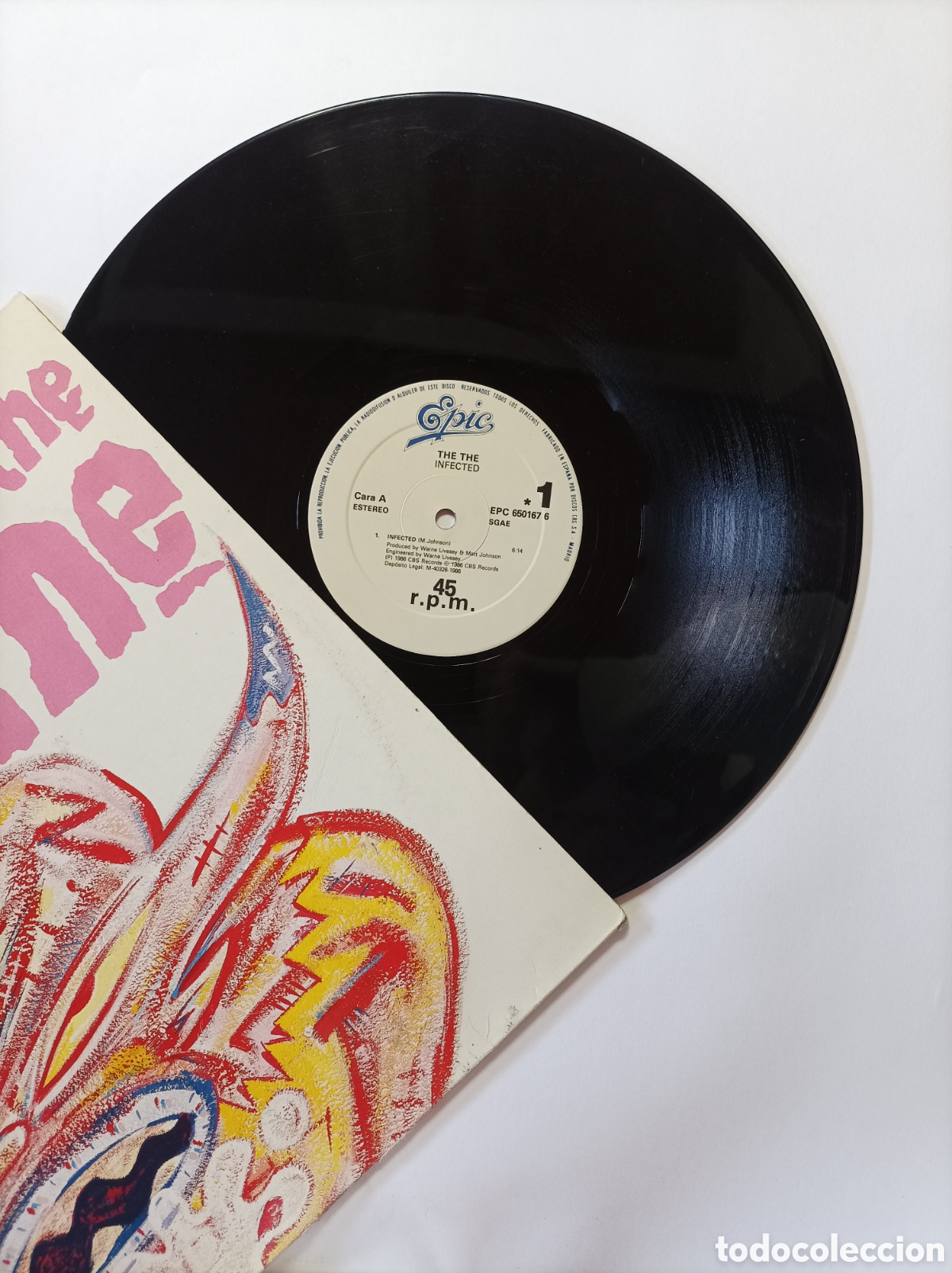 Discos de vinilo: THE THE. INFECTED. EPIC. MAXI SINGLE DISCO VINILO. - Foto 3