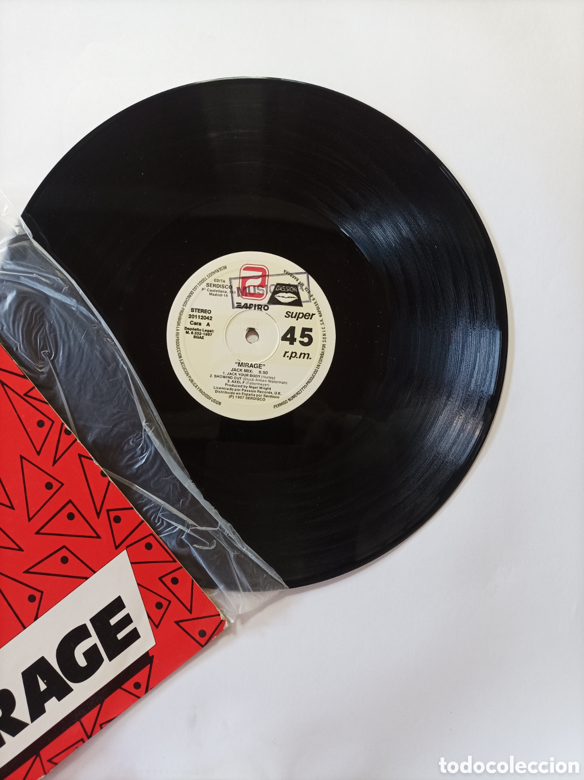 Discos de vinilo: MIRAGE. JACK MIX. ZAFIRO. MAXI SINGLE DISCO VINILO. - Foto 3