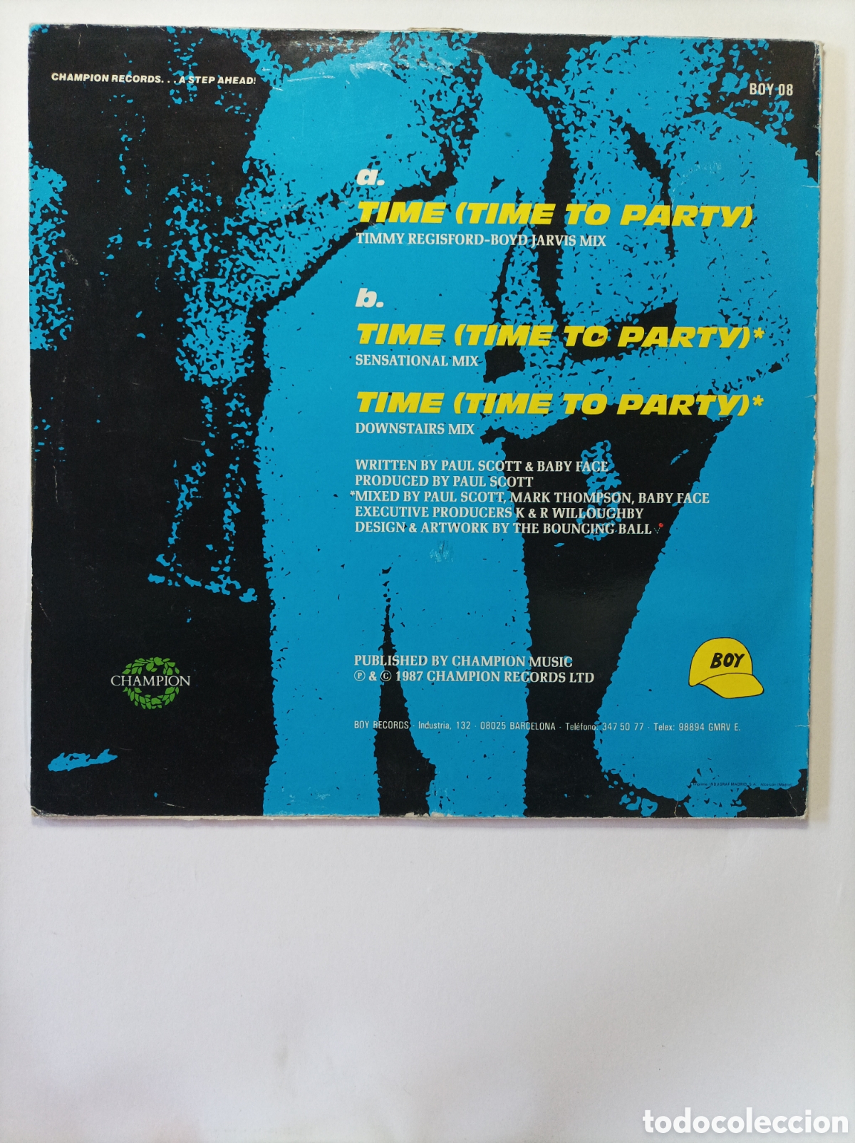 Discos de vinilo: GARY L. TIME TO PARTY. BOY. MAXI SINGLE DISCO VINILO. - Foto 2
