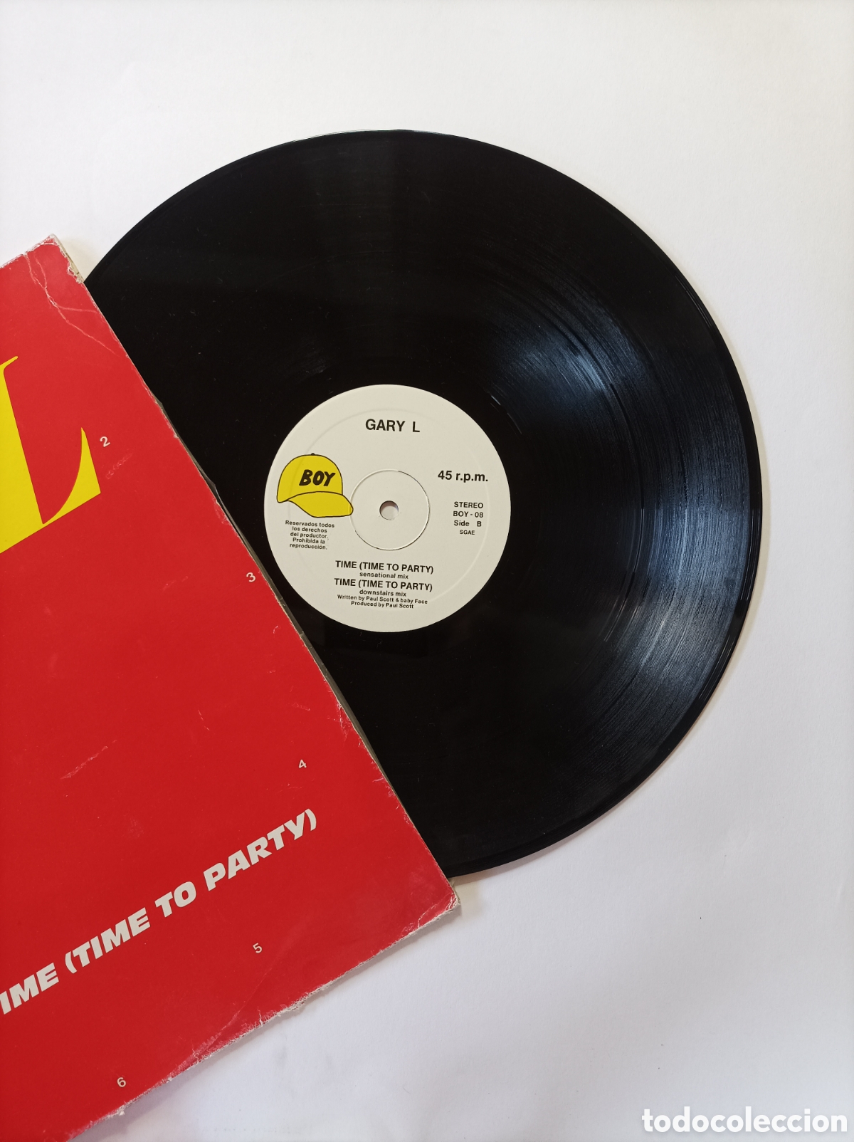Discos de vinilo: GARY L. TIME TO PARTY. BOY. MAXI SINGLE DISCO VINILO. - Foto 3