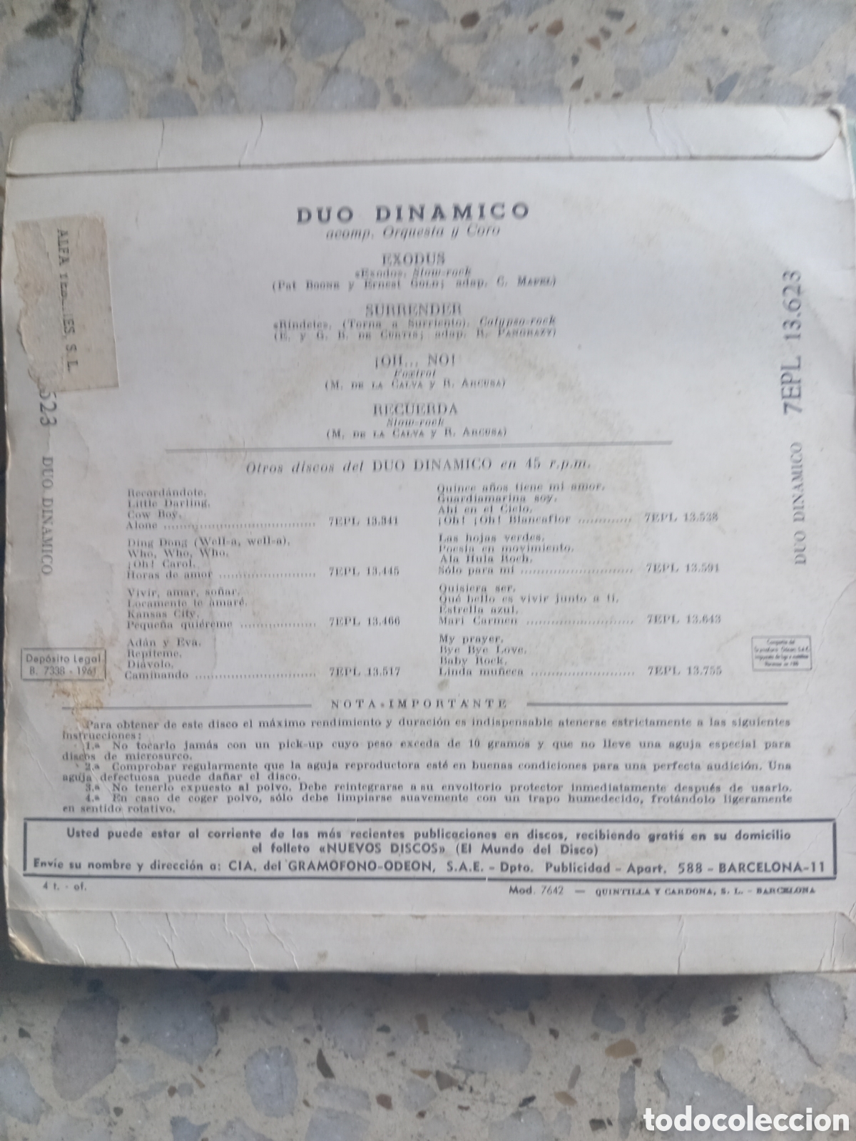 Discos de vinilo: EP DUO DINAMICO EXODUS 1961 - Foto 2