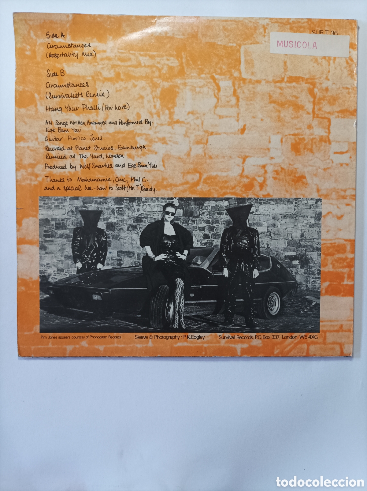 Discos de vinilo: EGE BAM YASI. CIRCUNSTANCES. MAXI SINGLE DISCO VINILO. - Foto 2