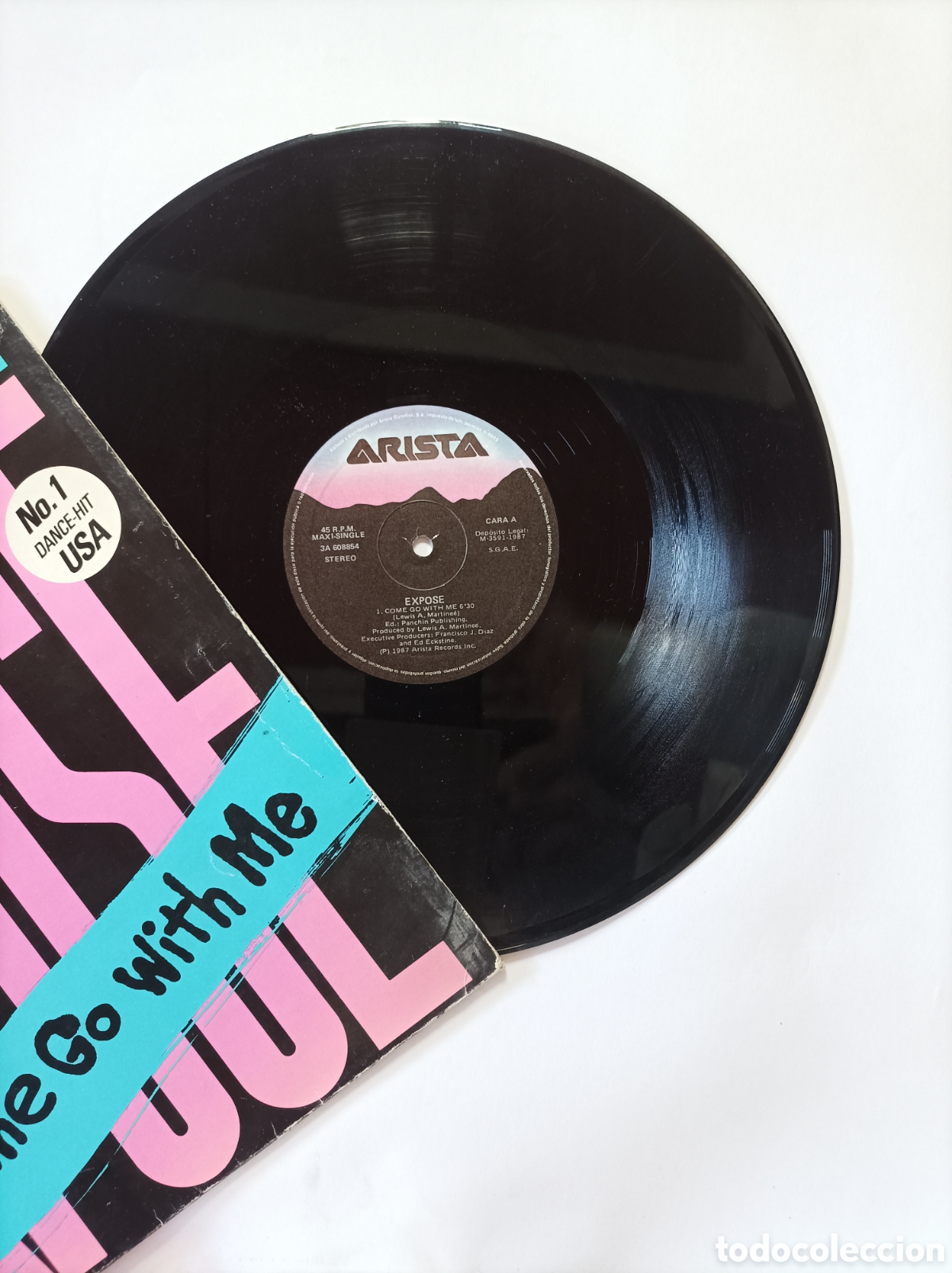 Discos de vinilo: EXPOSE. COME GO WITH ME. ARISTA. MAXI SINGLE DISCO VINILO. - Foto 3