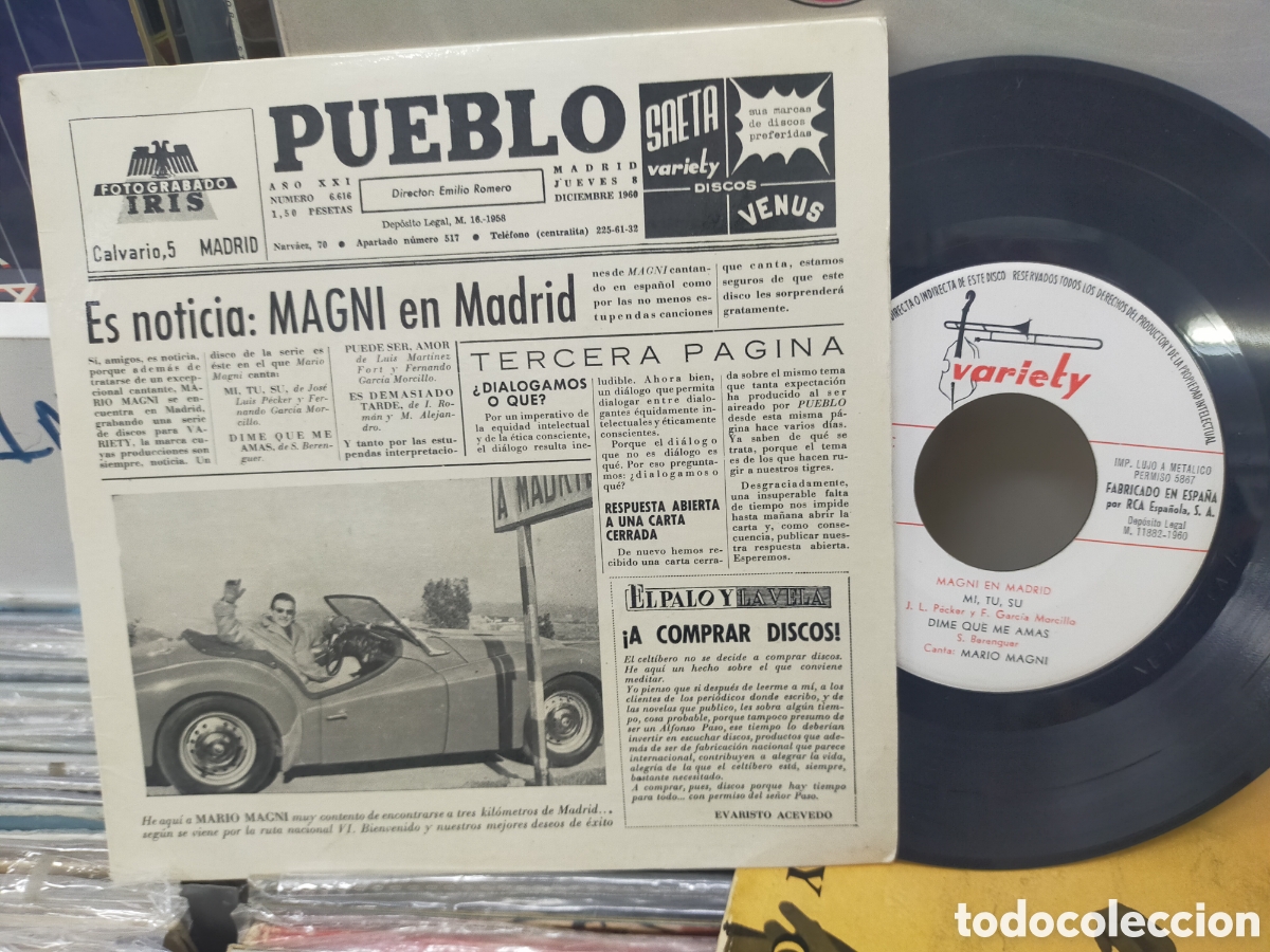 Discos de vinilo: Magni en Madrid ep Espa&ntilde;a 1960 - Foto 1