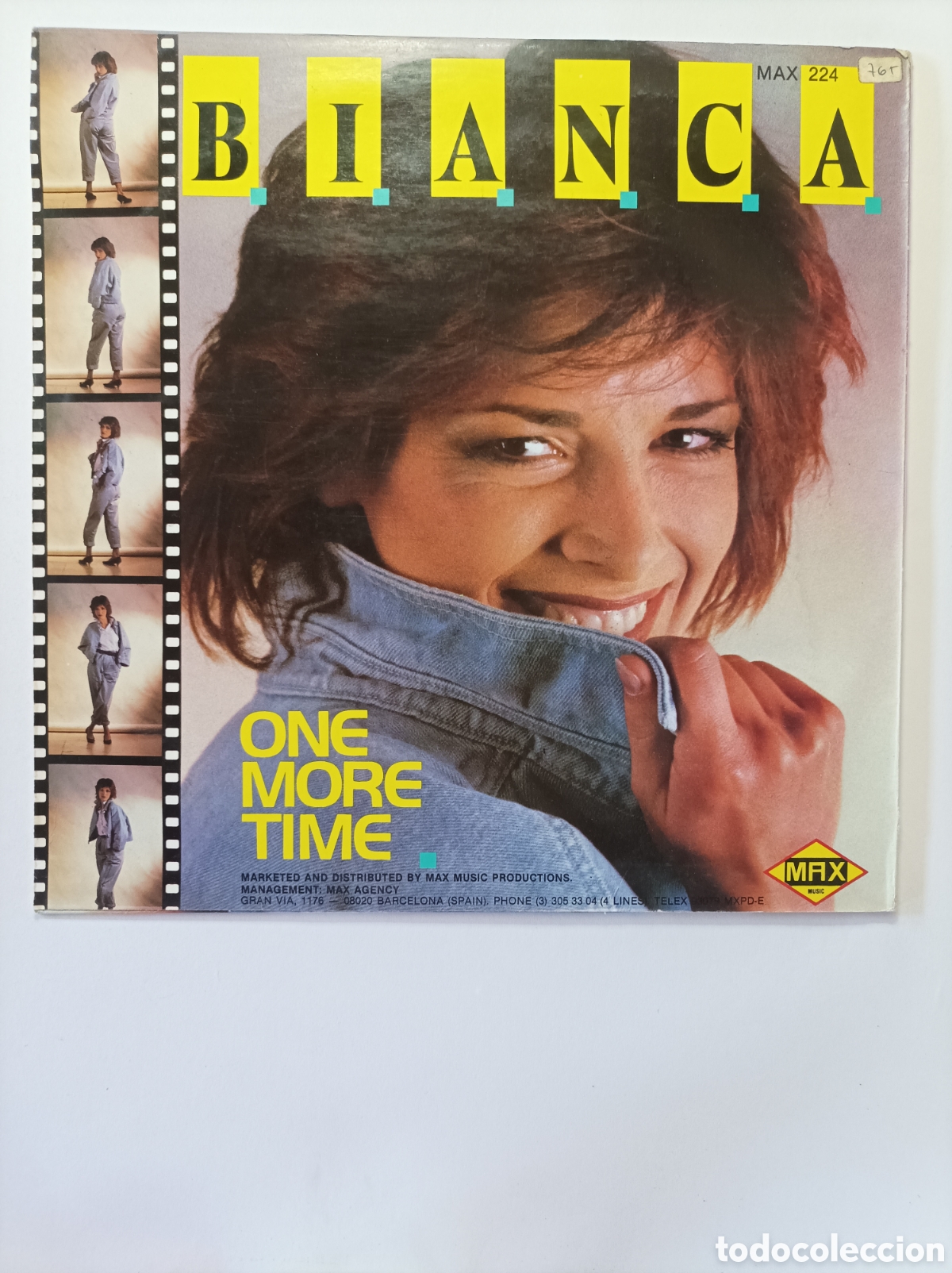 Discos de vinilo: BIANCA. ONE MORE TIME. MAX MUSIC. MAXI SINGLE DISCO VINILO. - Foto 2
