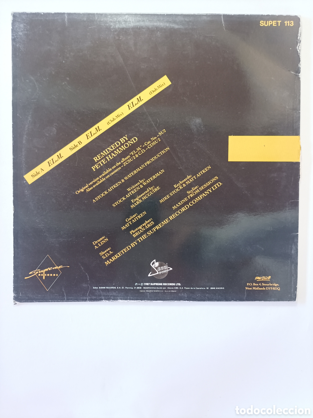 Discos de vinilo: MEL & KIM. E.L.M. SANNI RECORDS. MAXI SINGLE DISCO VINILO. - Foto 2