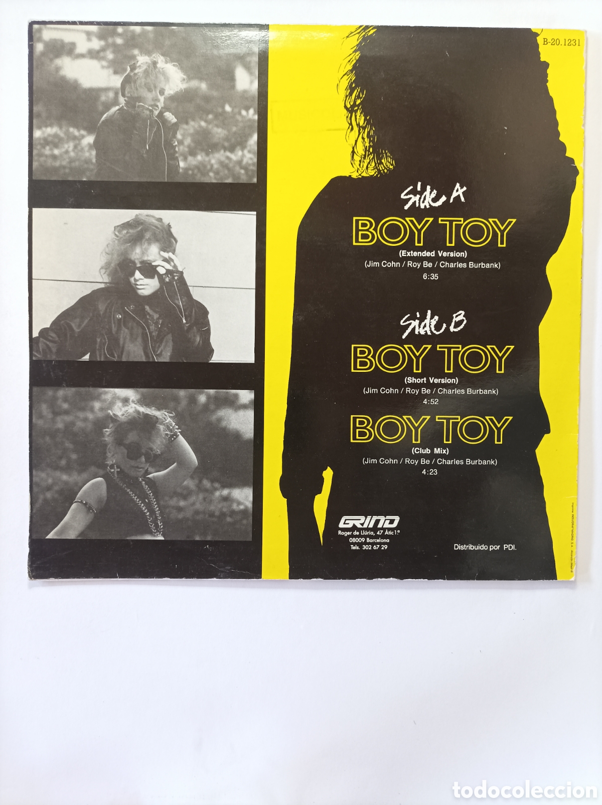 Discos de vinilo: TIA. BOY TOY. GRIND. MAXI SINGLE DISCO VINILO. - Foto 2