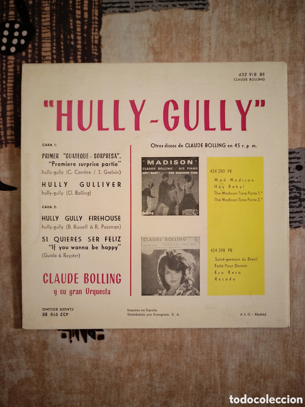 Discos de vinilo: Hully-Gully. Claude Bolling - Foto 2