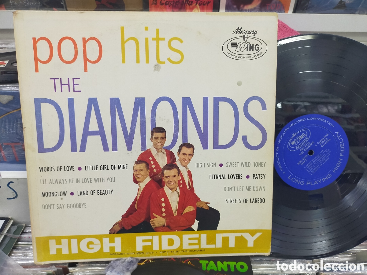 Discos de vinilo: Pop hits the Diamonds lp u.s.a. 1962 - Foto 1
