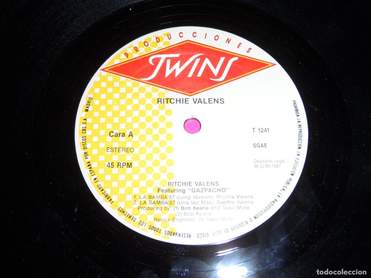 Discos de vinilo: Ritchie Valens &lrm;&ndash; La Bamba 87 (SPAIN 1987) - Foto 3