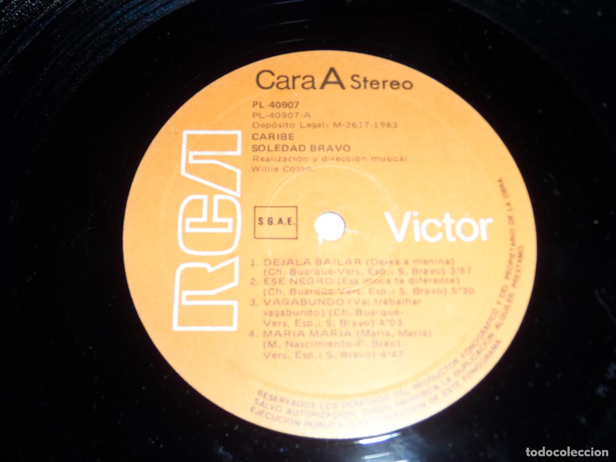 Discos de vinilo: SOLEDAD BRAVO - CARIBE (SPAIN 1983) - Foto 3