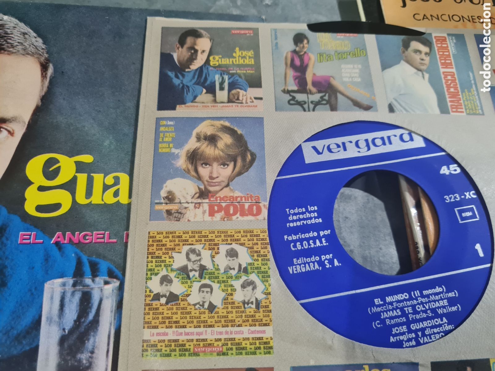 Discos de vinilo: 5 Singels JOS&Eacute; GUARDIOLA,a&ntilde;os 60 - Foto 10