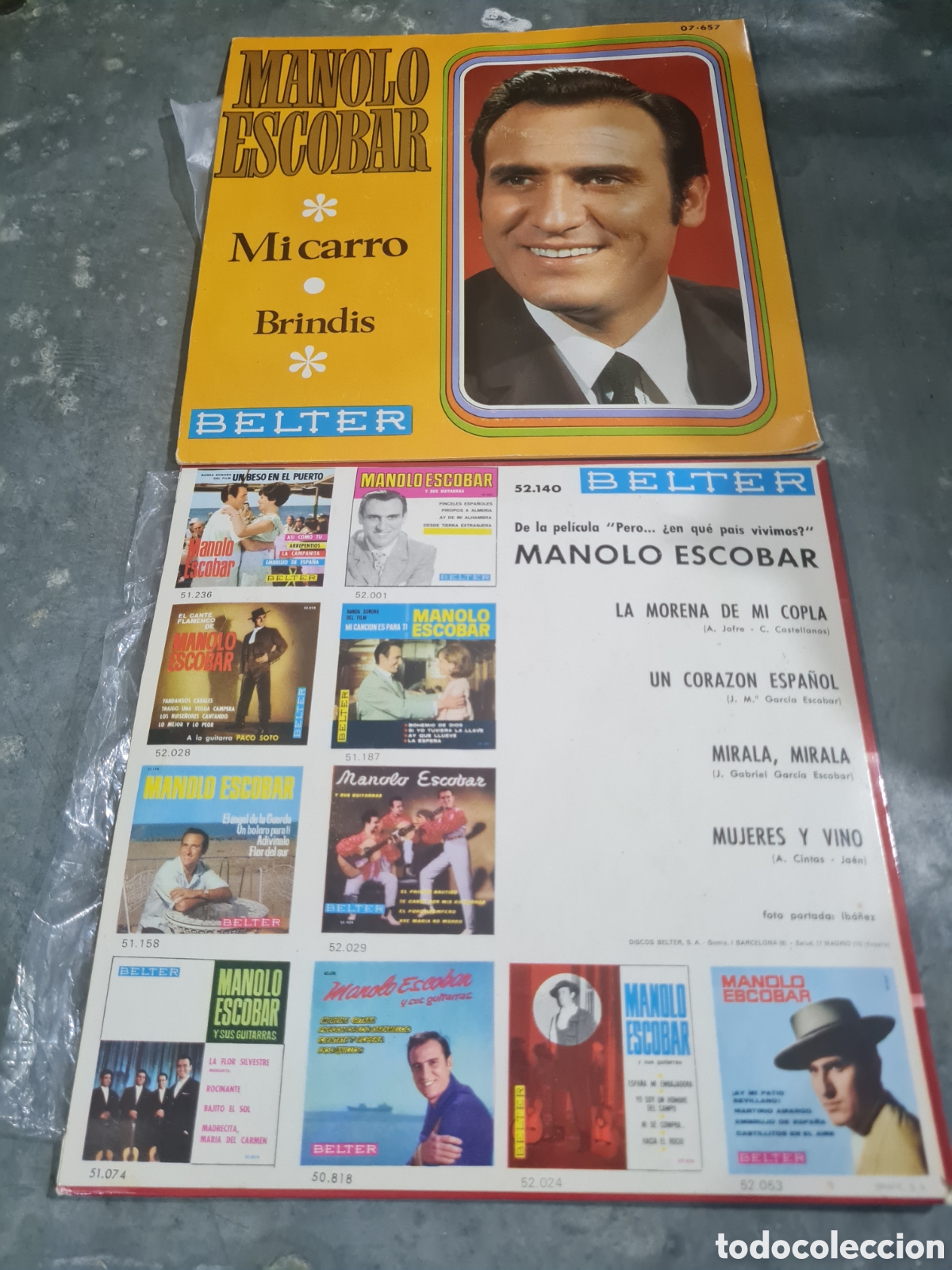 Discos de vinilo: 2 Singels de Manolo Escobar - Foto 2