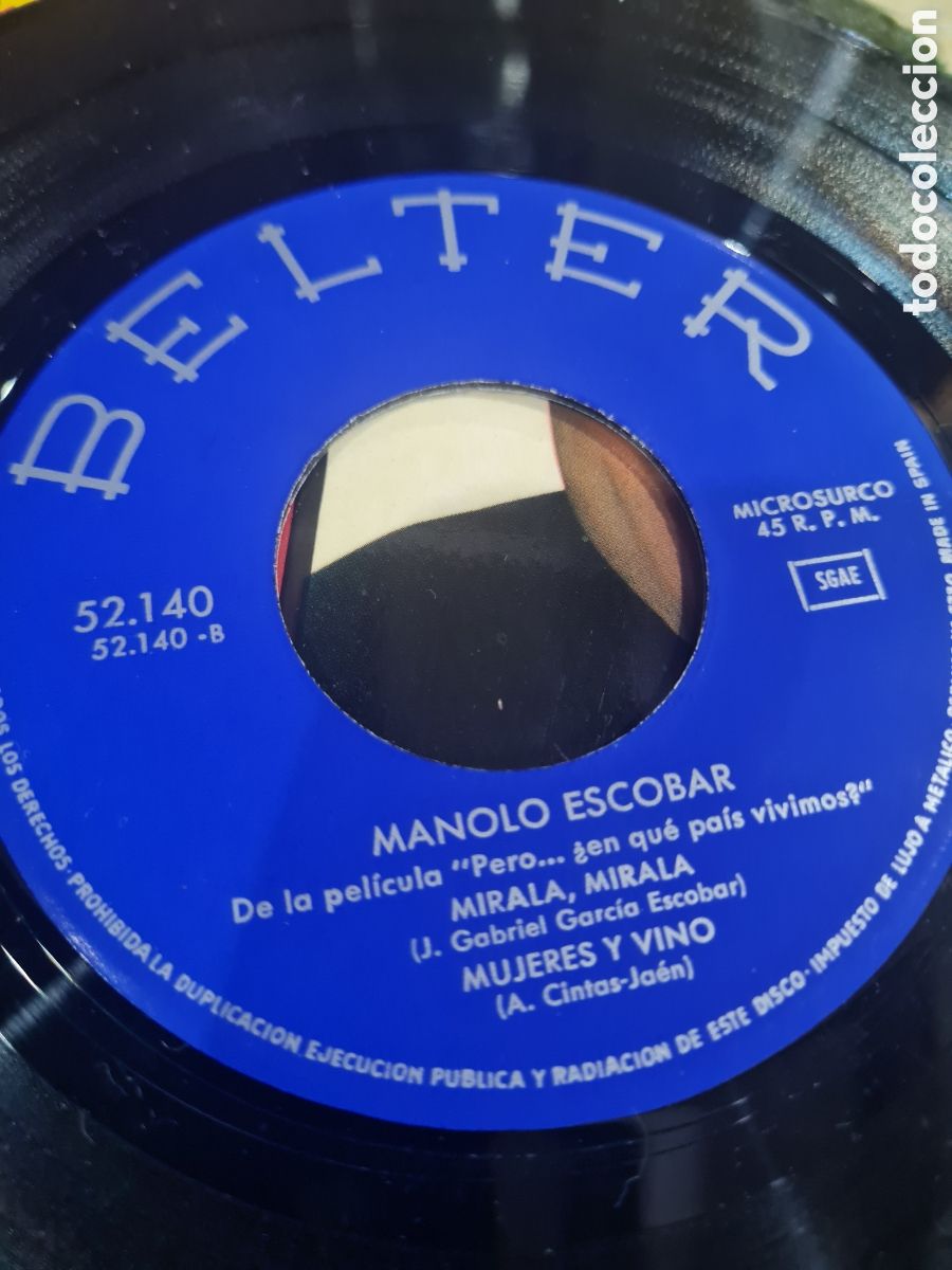 Discos de vinilo: 2 Singels de Manolo Escobar - Foto 3