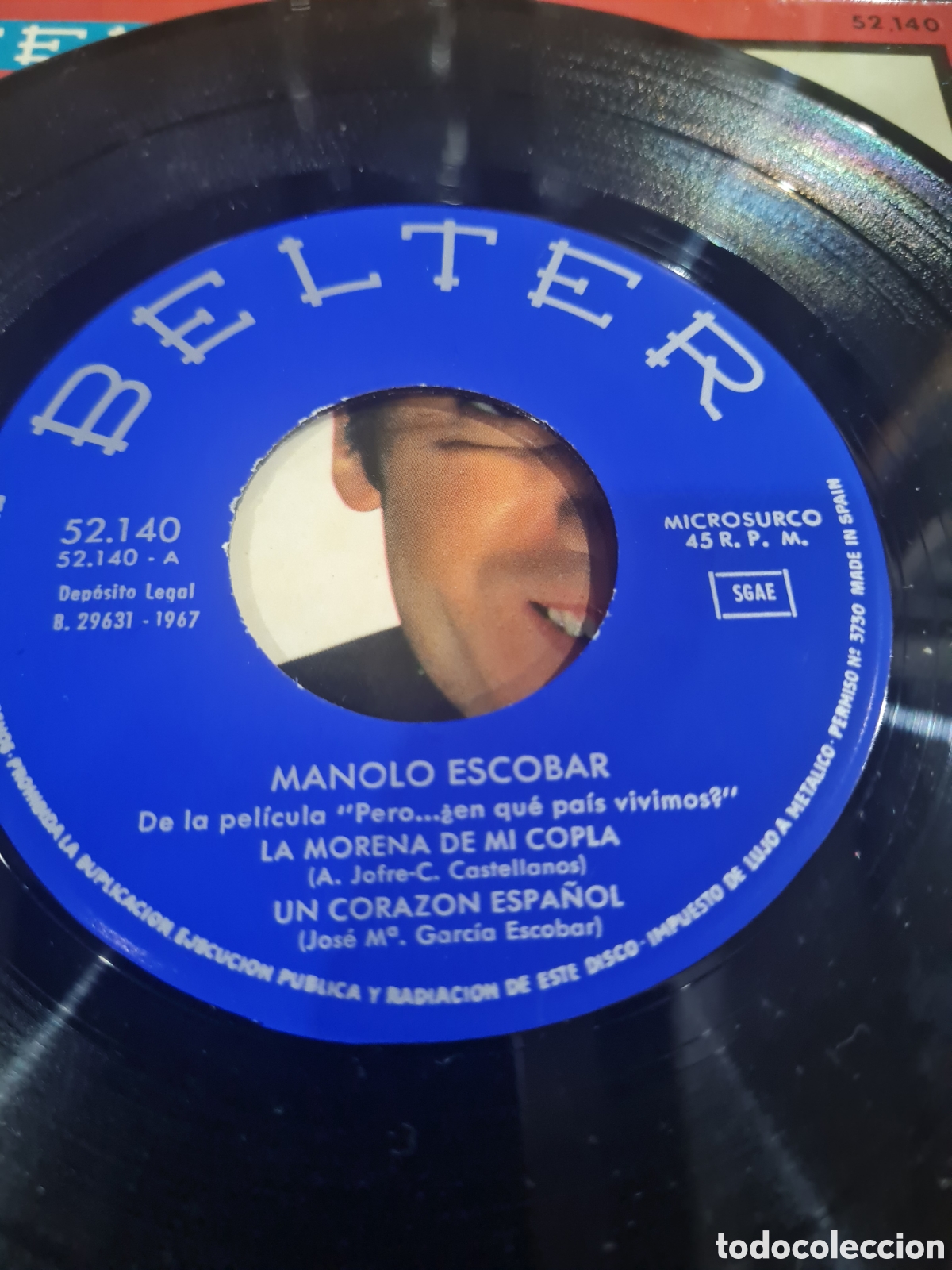 Discos de vinilo: 2 Singels de Manolo Escobar - Foto 4