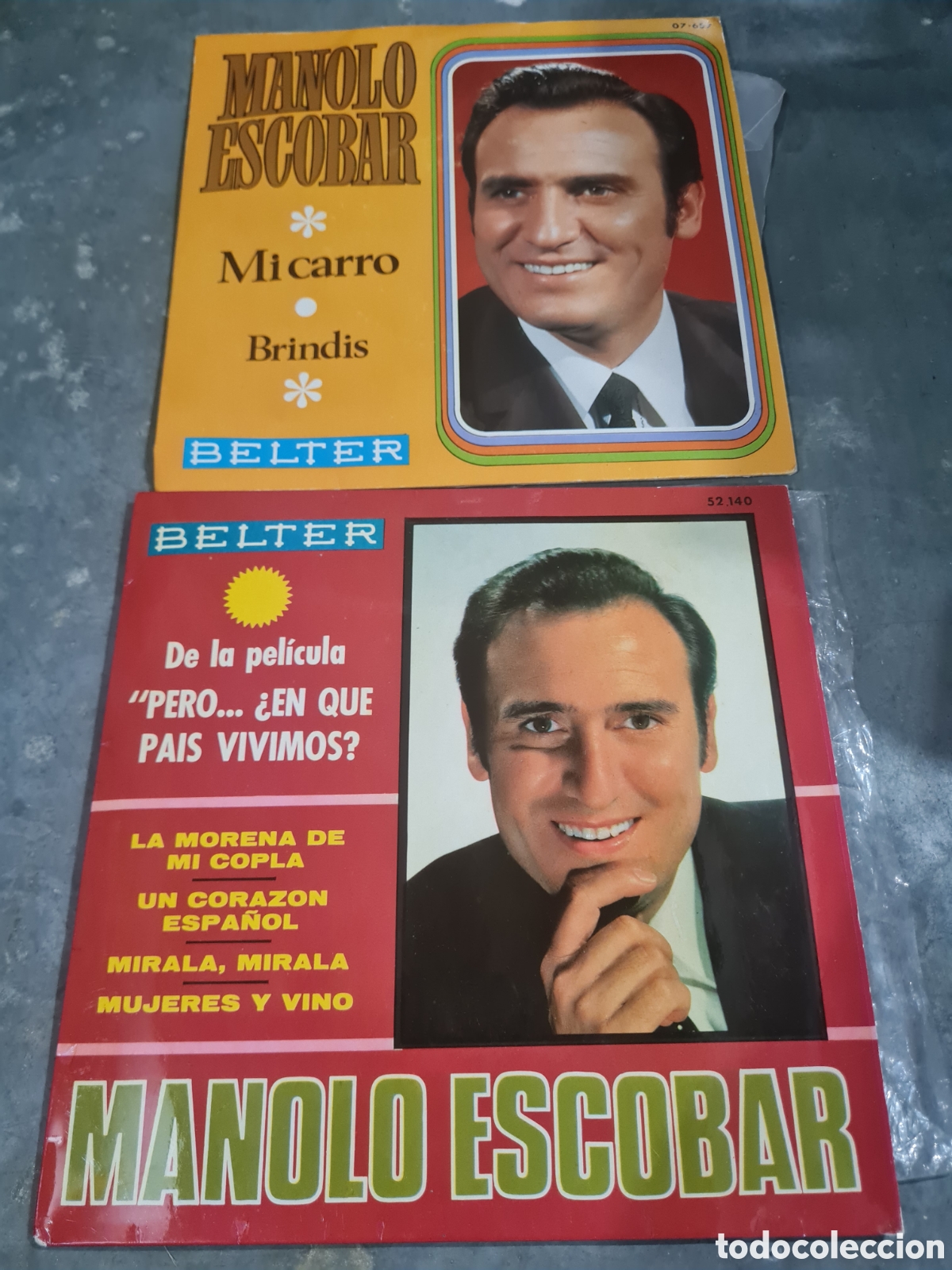 Discos de vinilo: 2 Singels de Manolo Escobar - Foto 1