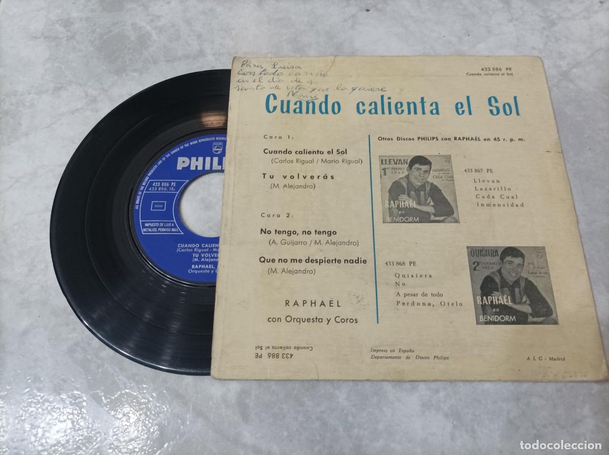 Discos de vinilo: Raphael cuando calienta el sol ep - Foto 2
