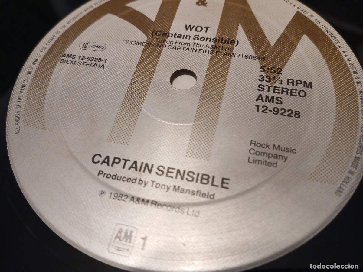 Discos de vinilo: Captain Sensible &ndash; Wot!- (1982) maxi-single - Foto 2