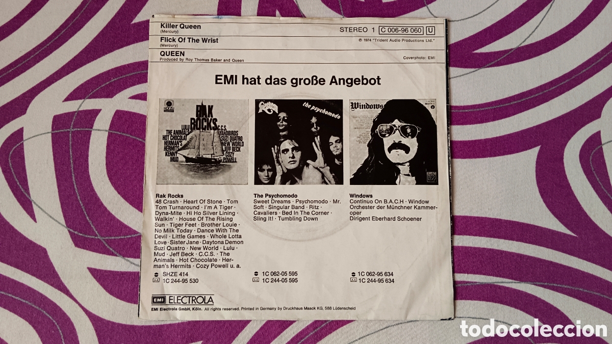 Discos de vinilo: Queen &ndash; Killer Queen 7&rdquo; Alemania - Foto 5