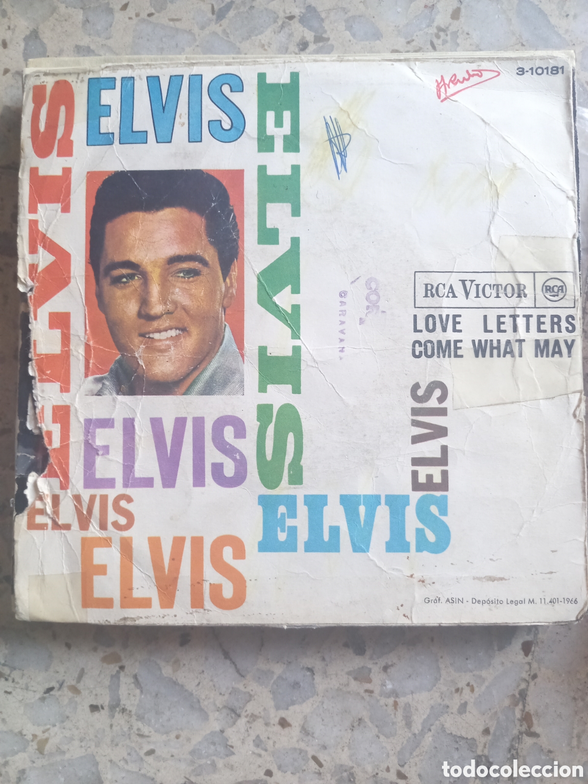 Discos de vinilo: SGL ELVIS PRESLEY LOVE LETTERS 1966 - Foto 2