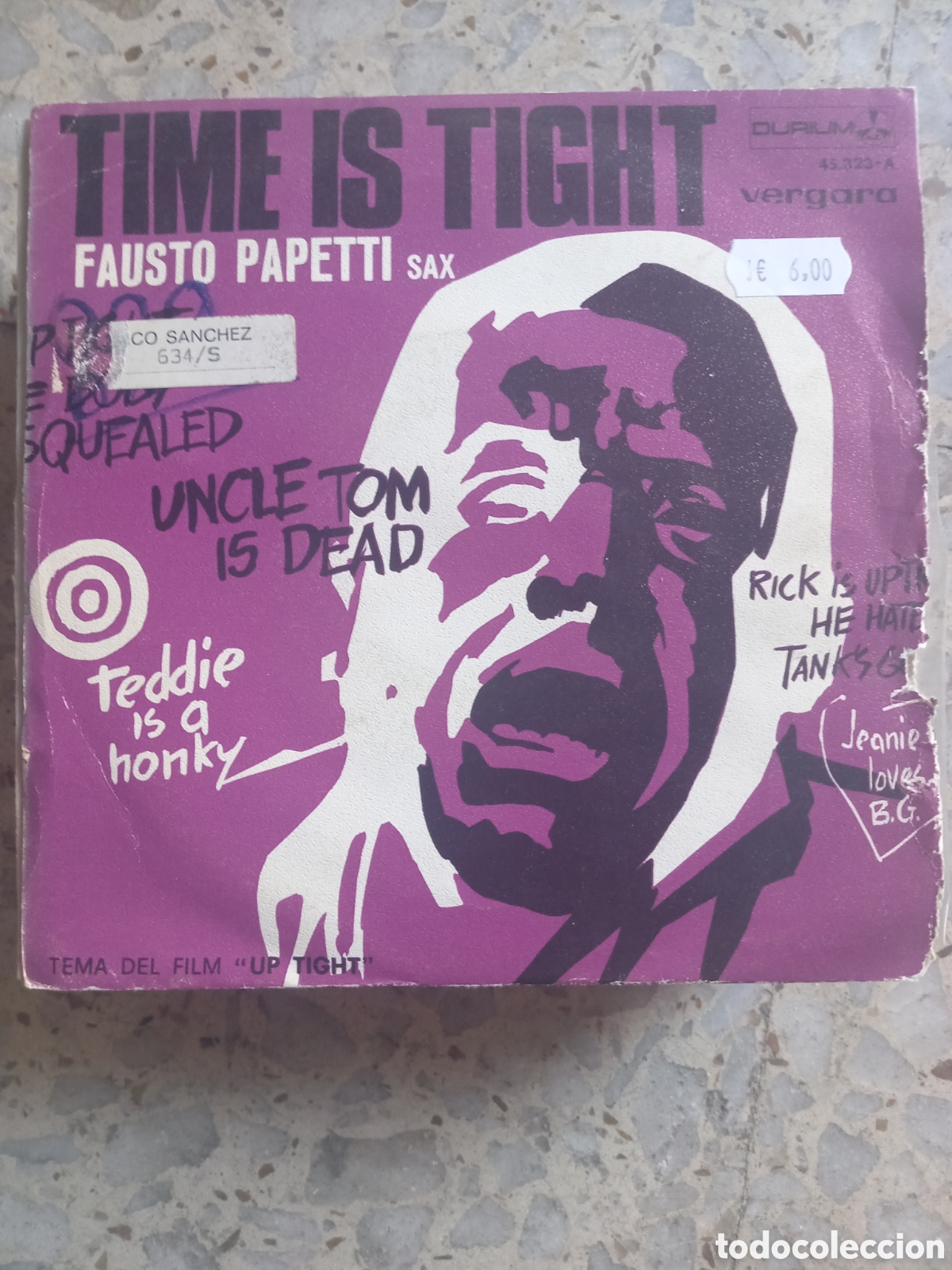 Discos de vinilo: SGL FAUSTO PAPETTI TIME IS TIGHT 1969 - Foto 1