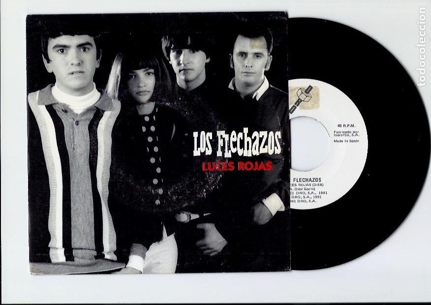 Discos de vinilo: LOS FLECHAZOS. Luces Rojas (vinilo single 1991) - Foto 1