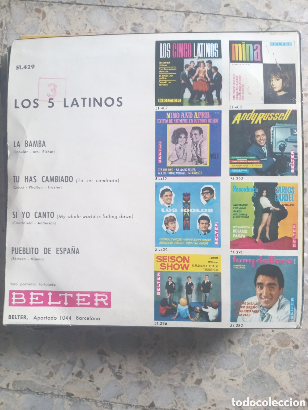 Discos de vinilo: EP LOS CINCO LATINOS LA BAMBA 1964 - Foto 2