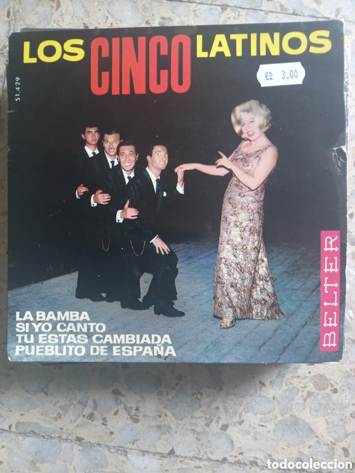 Discos de vinilo: EP LOS CINCO LATINOS LA BAMBA 1964 - Foto 1