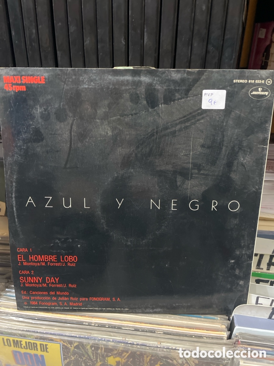 Discos de vinilo: el hombre lobo azul y negro - Foto 2