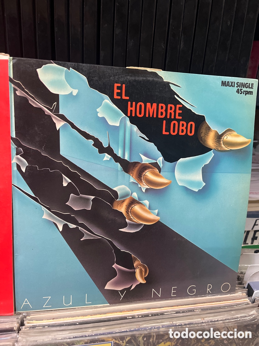 Discos de vinilo: el hombre lobo azul y negro - Foto 1