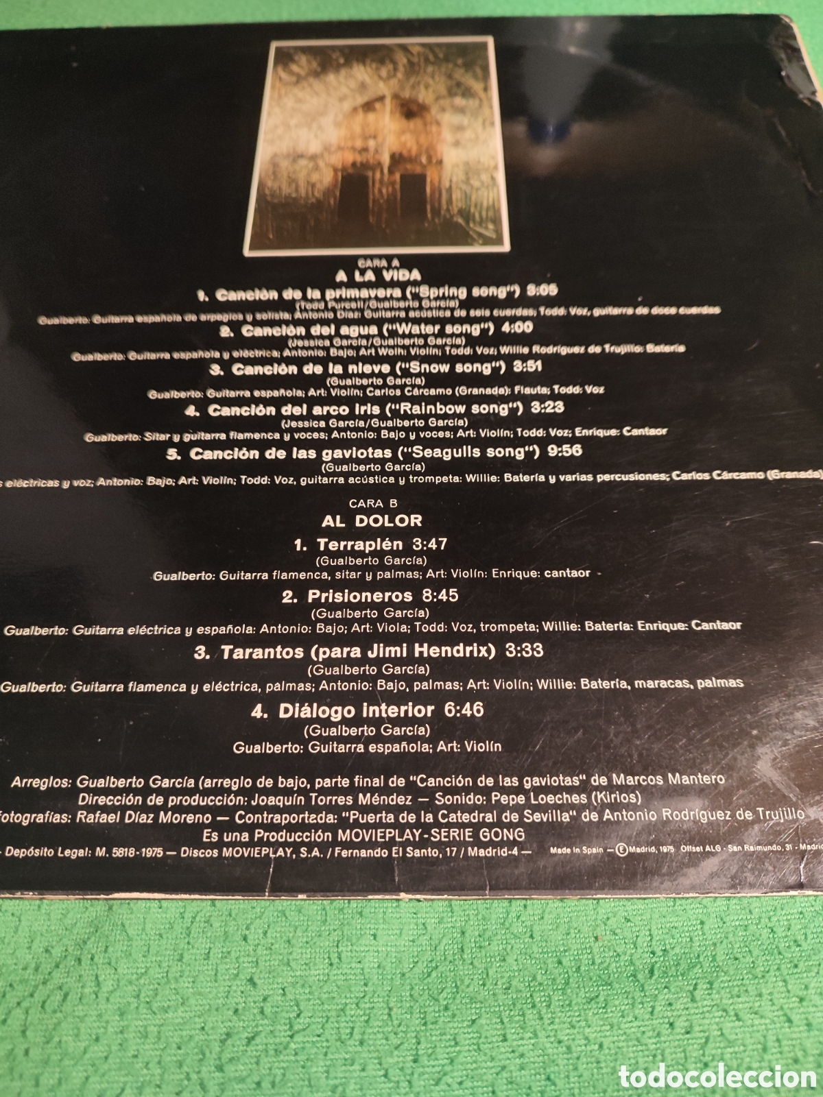 Discos de vinilo: Gualberto - A la vida al dolor 1975 - Foto 2