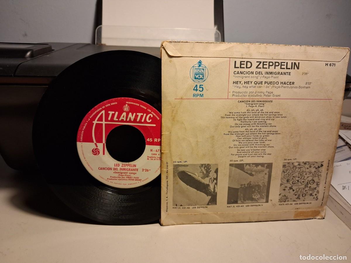 Discos de vinilo: SG LED ZEPPELIN : CANCION DEL INMIGRANTE - Foto 2