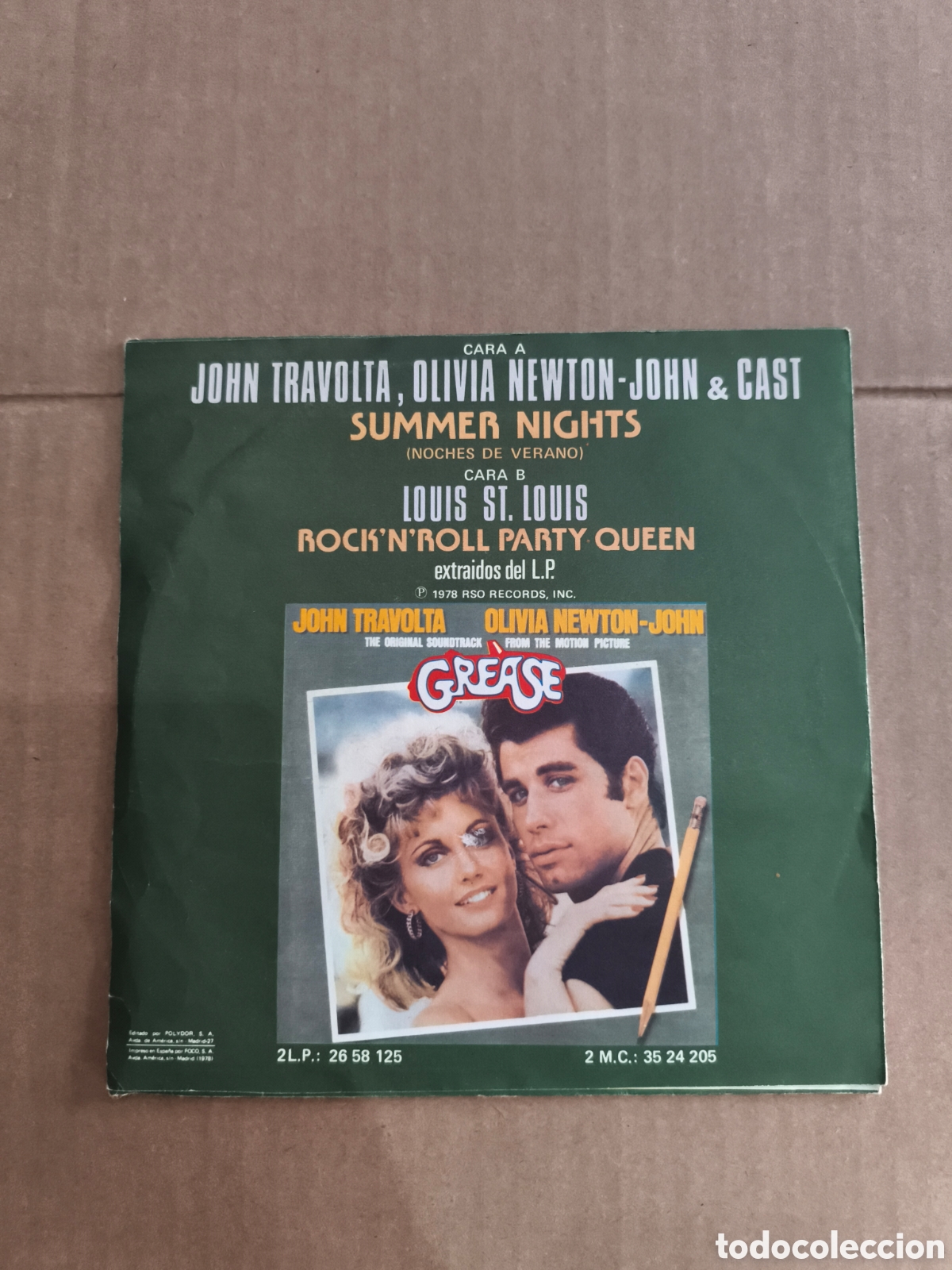 Discos de vinilo: NT GREASE - SUMMER NIGHTS - SINGLE BSO PELICULA - Foto 2