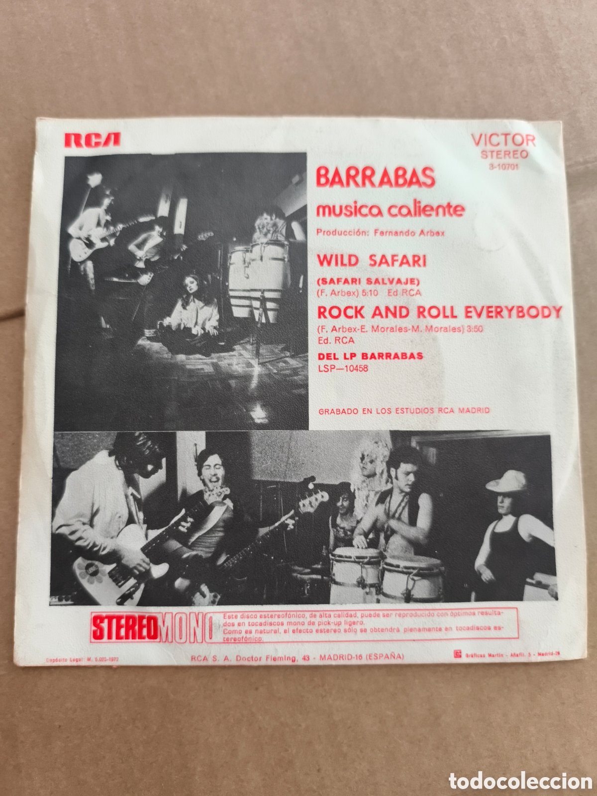 Discos de vinilo: NT BARRABAS - WILD SAFARI - 1972 - Foto 2