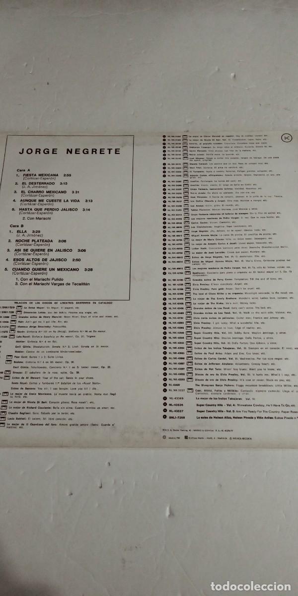 Discos de vinilo: &Eacute;xitos de Jorge Negrete vol. II - Foto 2