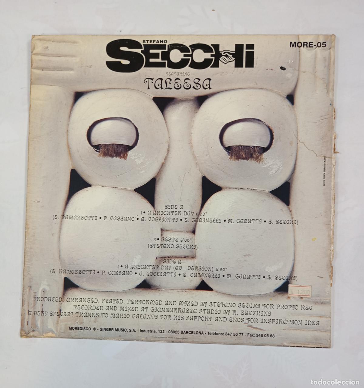 Discos de vinilo: Stefano Secchi Featuring Taleesa &ndash; A Brighter Day. MAXI-SINGLE. TDKDA86 - Foto 2